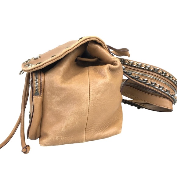 Jimmy Choo Tan Leather Crossbody Backpack main image 16